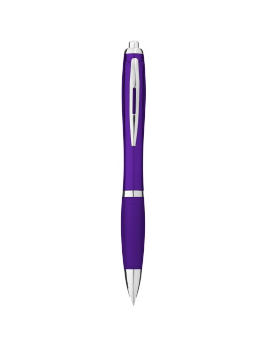 Stylo bille avec corps et grip colorés Nash (encre bleue)
