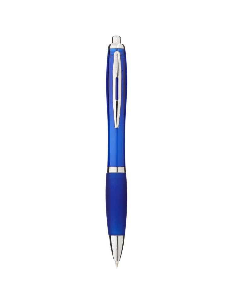 Stylo bille avec corps et grip colorés Nash (encre bleue)