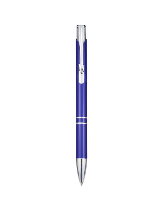 Stylo bille rétractable en aluminium Moneta (encre bleue)