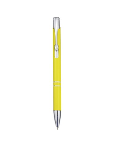 Stylo bille rétractable en aluminium Moneta (encre bleue)