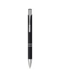 Stylo bille rétractable doux au toucher Moneta (encre noire)