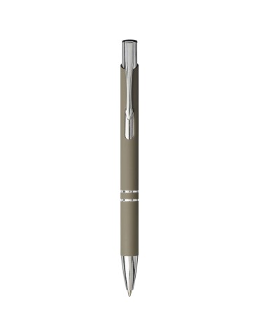 Stylo bille rétractable doux au toucher Moneta (encre noire)