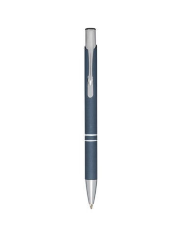 Stylo bille rétractable doux au toucher Moneta (encre noire)