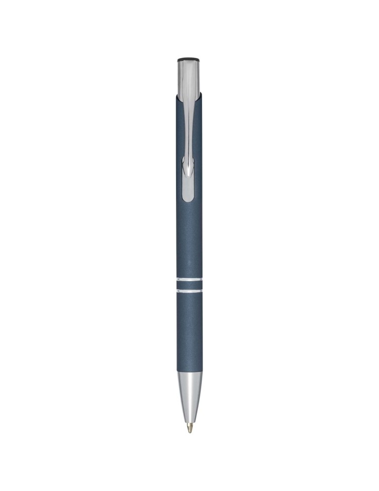 Stylo bille rétractable doux au toucher Moneta (encre noire)