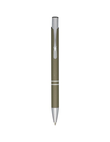 Stylo bille rétractable doux au toucher Moneta (encre noire)