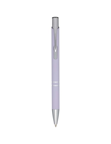 Stylo bille rétractable doux au toucher Moneta (encre noire)
