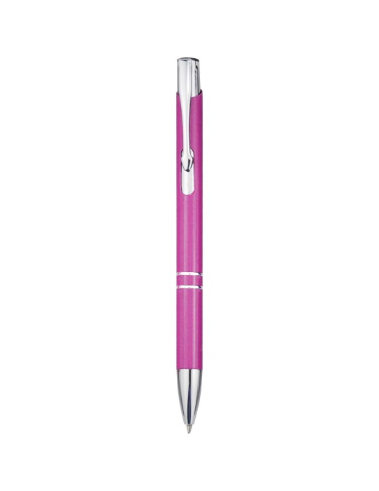Stylo bille en aluminium recyclé Moneta (encre bleue)