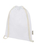 Sac avec cordon Oregon en coton recyclé 140 g/m² certifié GRS
