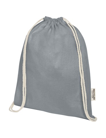 Sac avec cordon Oregon en coton recyclé 140 g/m² certifié GRS