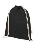 Sac avec cordon Oregon en coton recyclé 140 g/m² certifié GRS