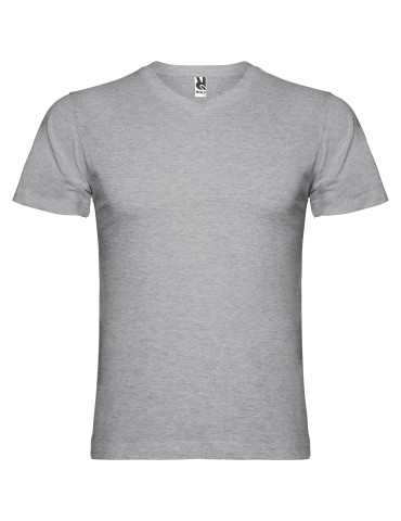 T-shirt de 155 g/m² Samoyedo à col en V et manches courtes pour homme