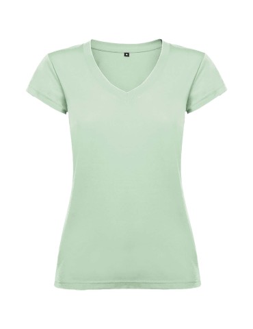 T-shirt de 155 g/m² Victoria à col en V et manches courtes pour femme