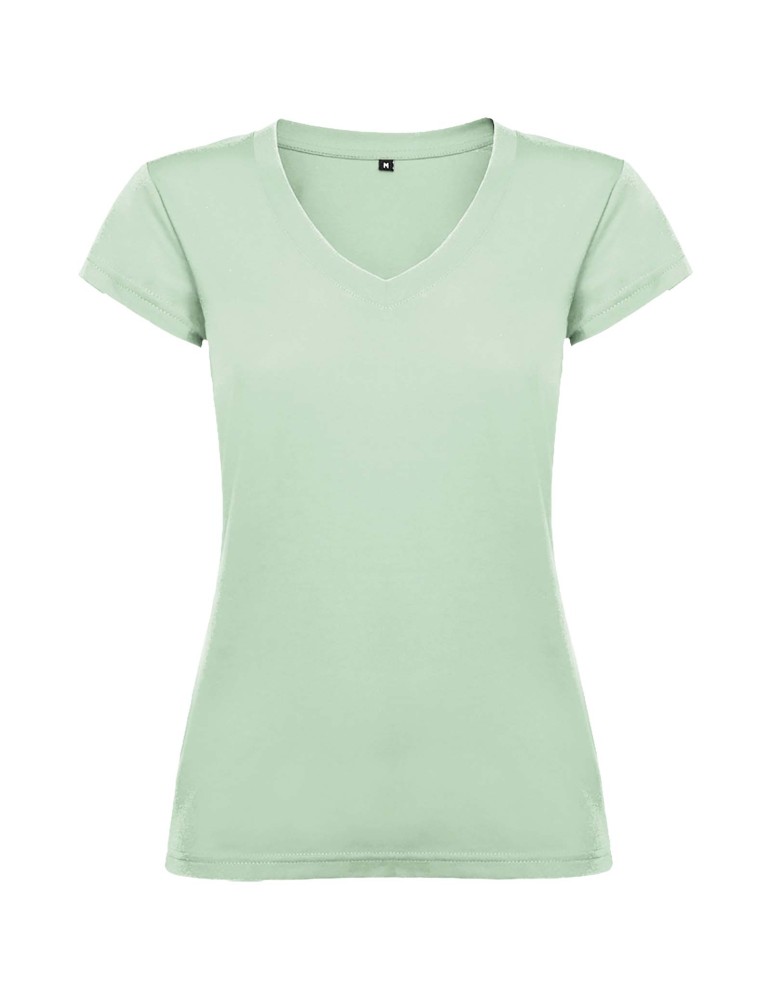 T-shirt de 155 g/m² Victoria à col en V et manches courtes pour femme