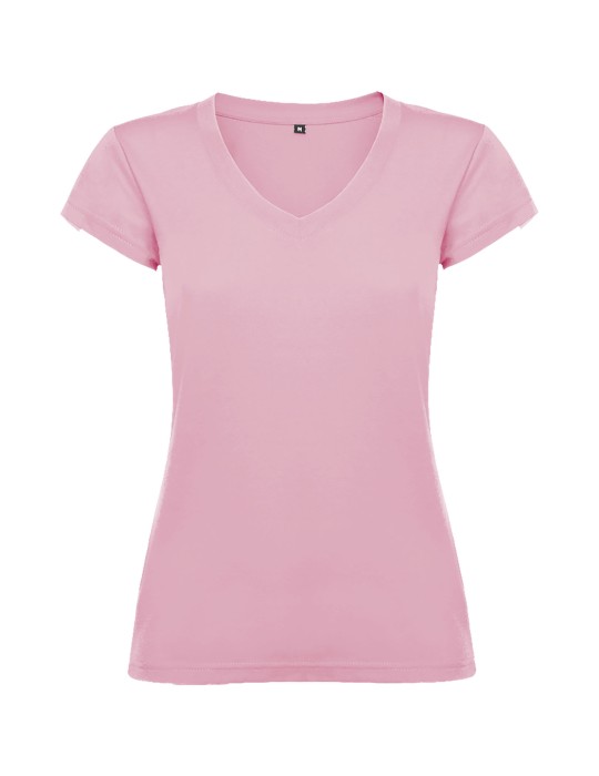 T-shirt de 155 g/m² Victoria à col en V et manches courtes pour femme