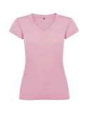 T-shirt de 155 g/m² Victoria à col en V et manches courtes pour femme