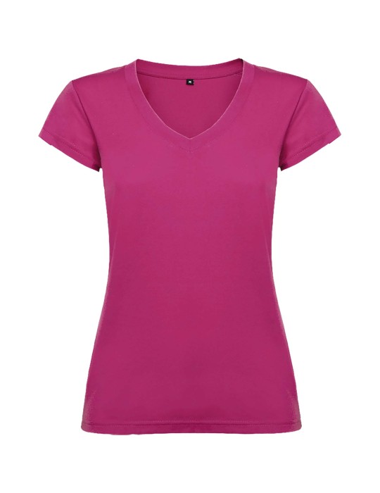 T-shirt de 155 g/m² Victoria à col en V et manches courtes pour femme