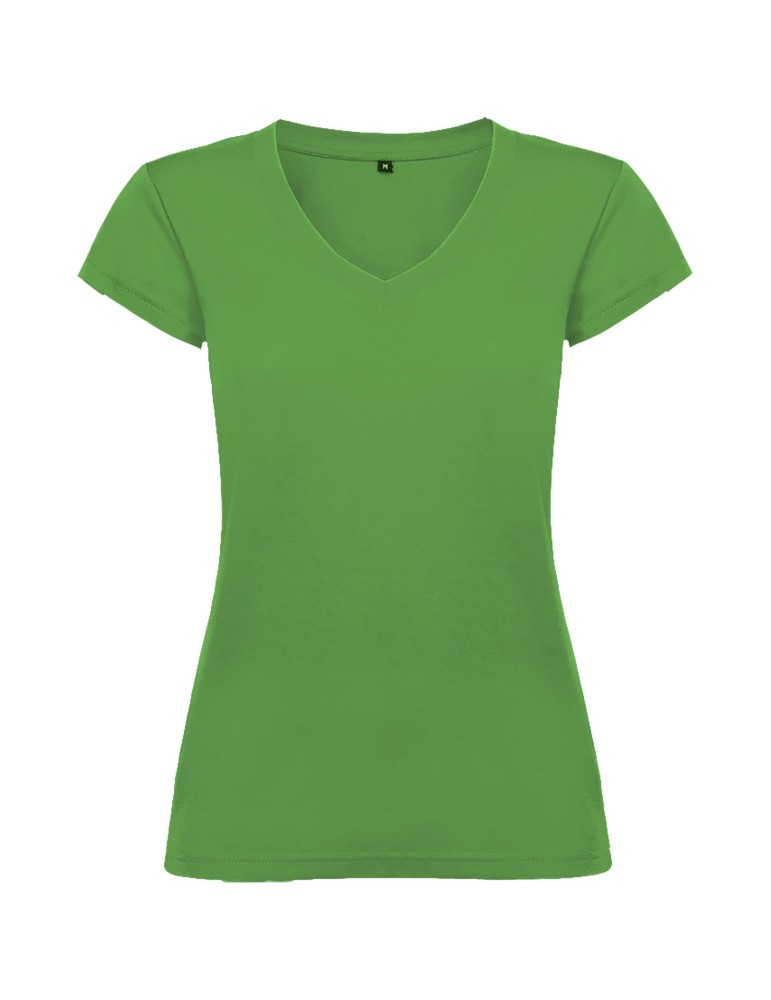 T-shirt de 155 g/m² Victoria à col en V et manches courtes pour femme