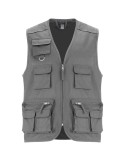 Gilet de travail multi-poches à col en V Venera de 200 g/m2