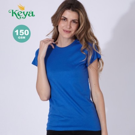 T-Shirt Femme Couleur Éco-responsable WCS150 "Keya" Matières : coton Taille textile : L Couleurs : bleu marine foncé goodies pub