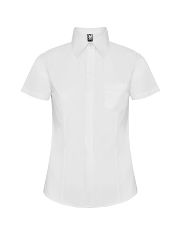 Chemise femme manches courtes brodée logo entreprise | Sofia