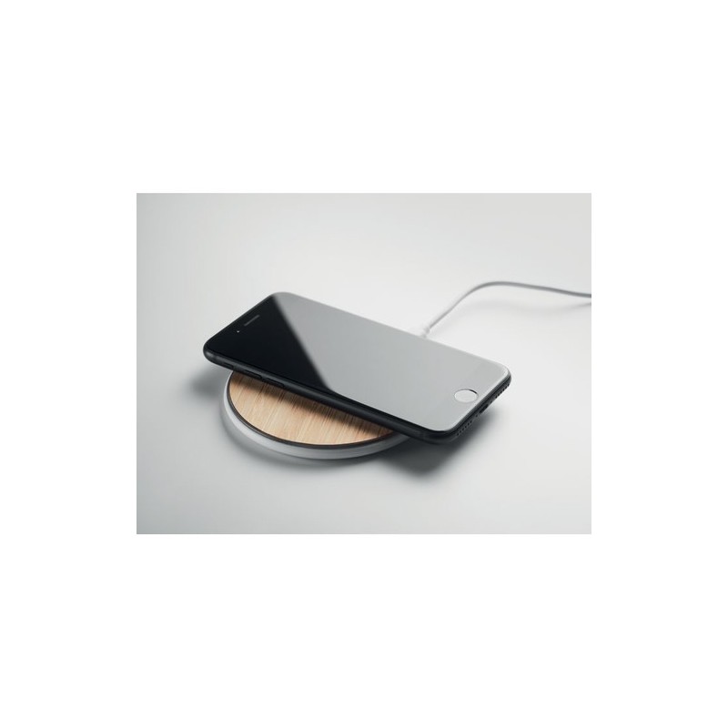 Chargeur sans fil  10W en bambou - DESPAD Matières : ABS Couleurs : bois marquage laser ultra précis