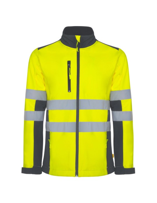 Veste softshell haute visibilité brodée logo | Antares