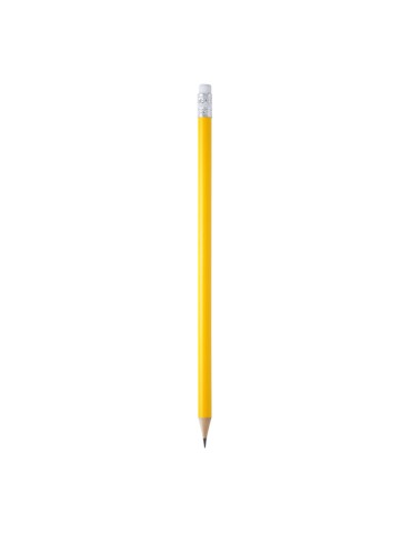 Crayon publicitaire rond en bois avec gomme COUVET