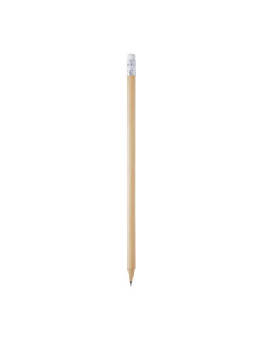 Crayon publicitaire rond en bois avec gomme COUVET