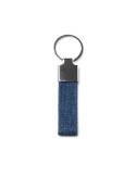 Porte-clés rectangulaire en denim, cadeau client | Brady
