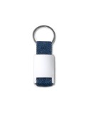 Porte-clés en denim avec corps en métal, goodies | Betrix
