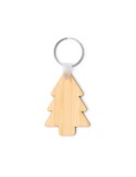Porte-clés sapin de Noël en bambou, goodies fêtes | Lacey