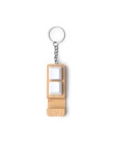 Porte-clés support smartphone anti-stress, bambou | Galion