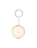 Porte-clés en bois naturel, cadeau client gravé laser | Budan