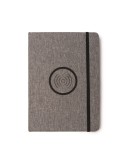 Bloc-notes RPET à chargeur sans fil, goodies high-tech | Garlan