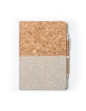 Bloc-notes A5 en liège et coton, cadeau client | Robin