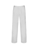 Pantalon de travail blanc, marquage logo cargo | Pintor