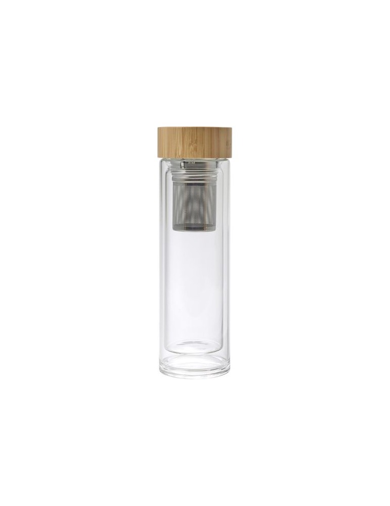 Bouteille isotherme en verre personnalisée Vicente - 420 ml pas cher