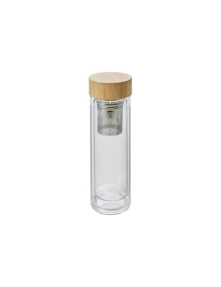 Bouteille isotherme en verre personnalisée Vicente - 420 ml pas cher