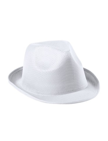 Chapeau publicitaire en polyester Braz Couleurs : blanc