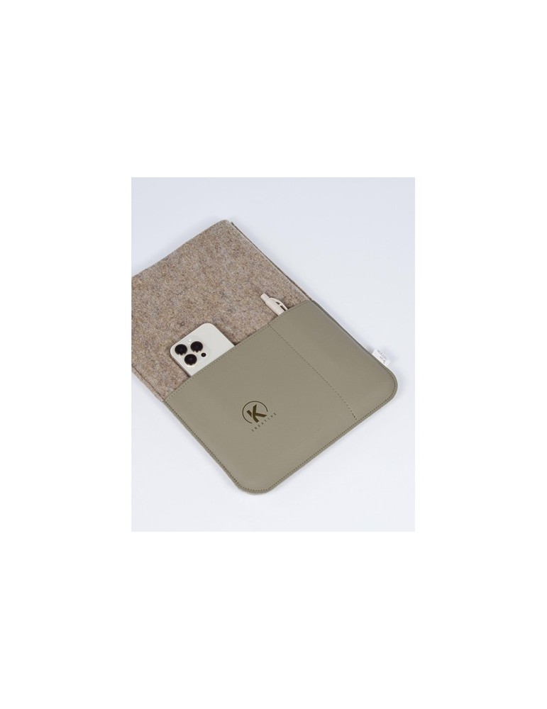 Recyc Felt&Apple Imitation Leather LaptopSleeve 16p