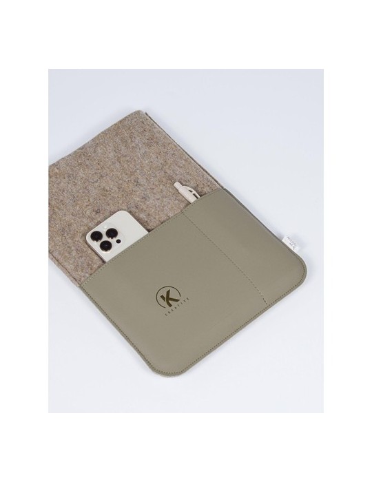 Recyc Felt&Apple Imitation Leather LaptopSleeve 16p