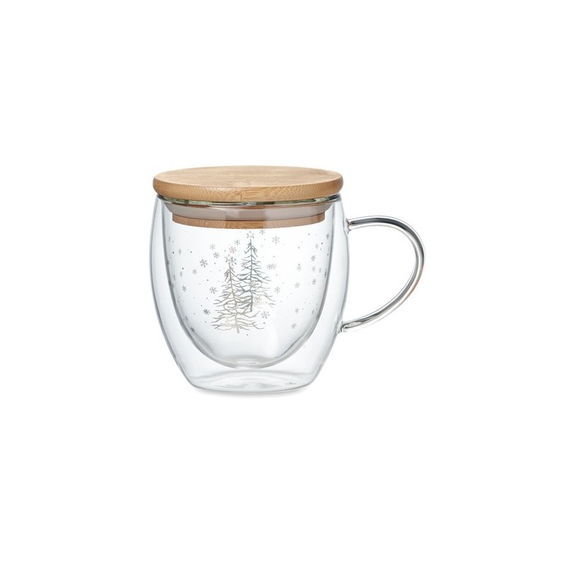 Tasse élégante en verre à double paroi personnalisée - SIAN Matières : borosilicate Couleurs : transparent