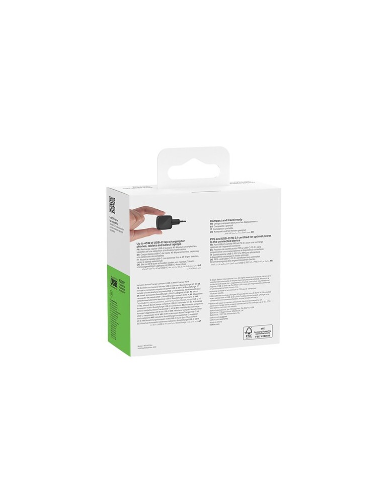 Belkin 45W USB PD Wall Chargeur avec PPS