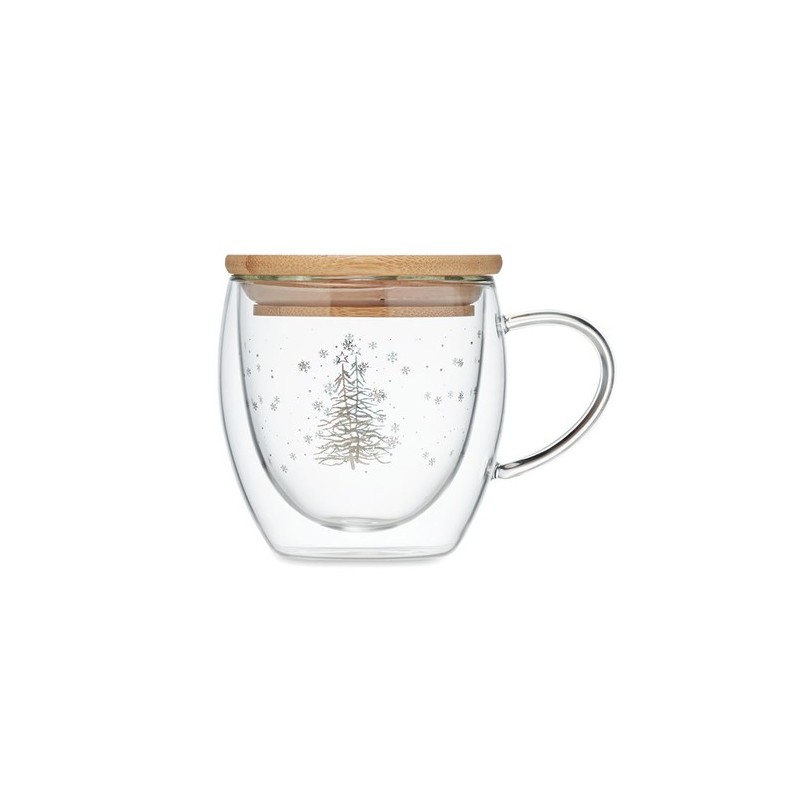 Tasse élégante en verre à double paroi personnalisée - SIAN Matières : borosilicate Couleurs : transparent personnalisable avec 