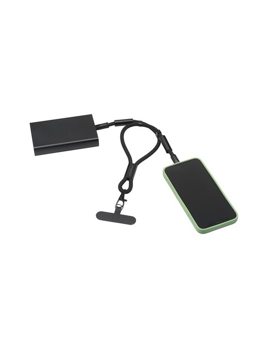 Wrist Lanyard 2-in-1 GRS RPET Load & Sync USB Cable