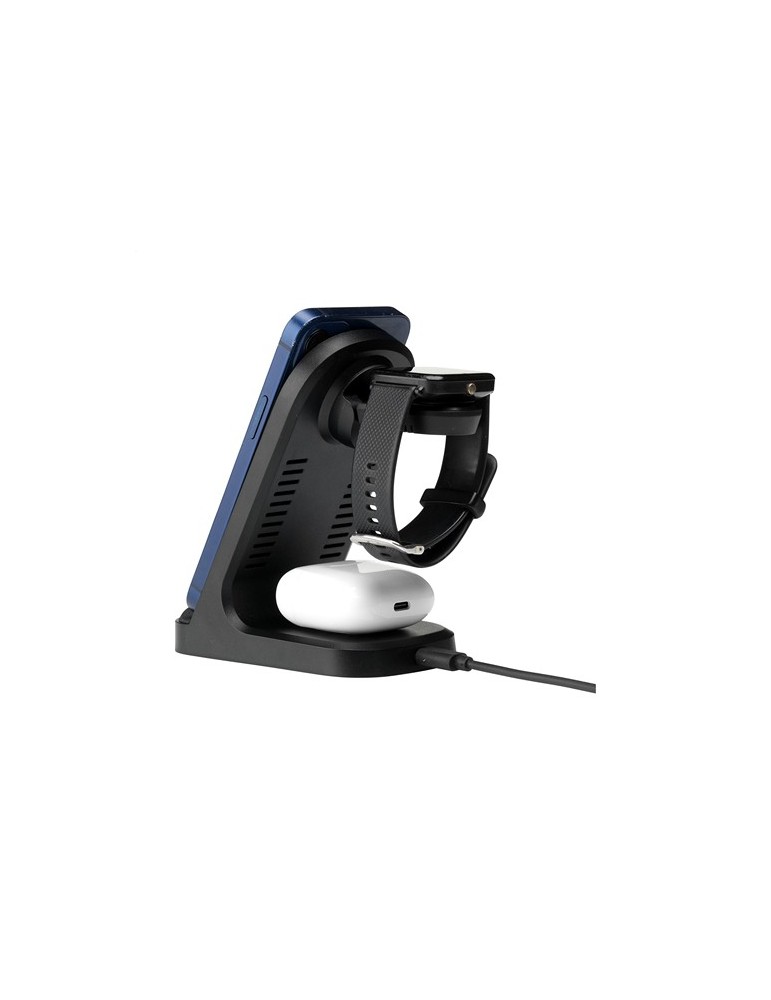 Triple-Up RCS Recycled ABS Wireless Charger Stand