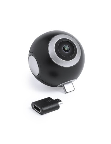 Caméra 360° personnalisée haute définition Ribben Couleurs : noir
