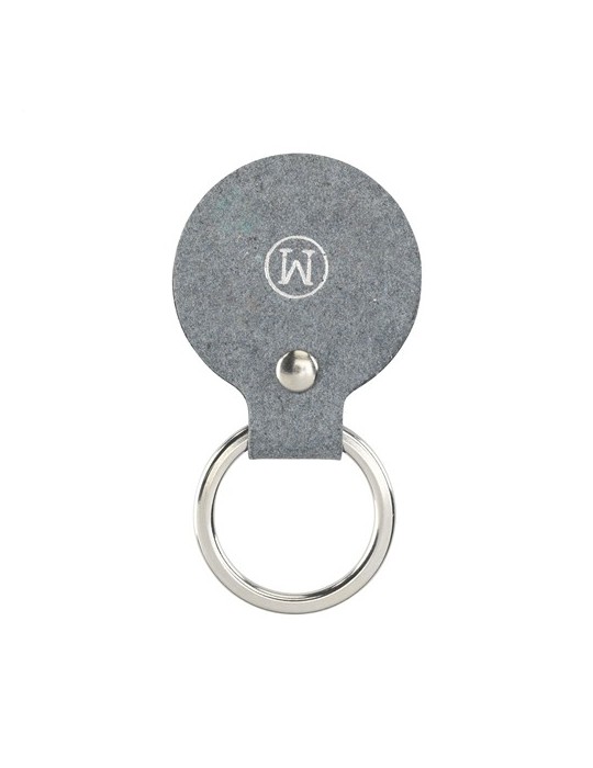 Recycled Denim Textile Keyring Round porte-clés