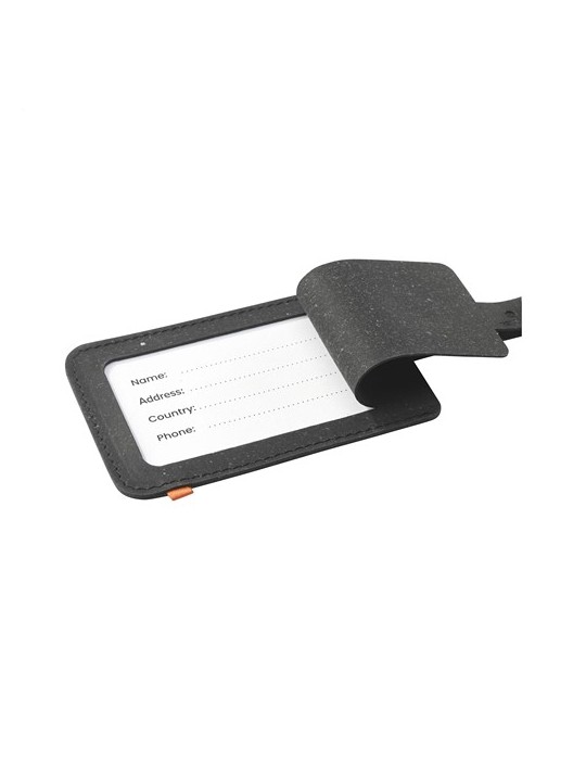 Recycled Leather Luggage Tag 'étiquette de bagage