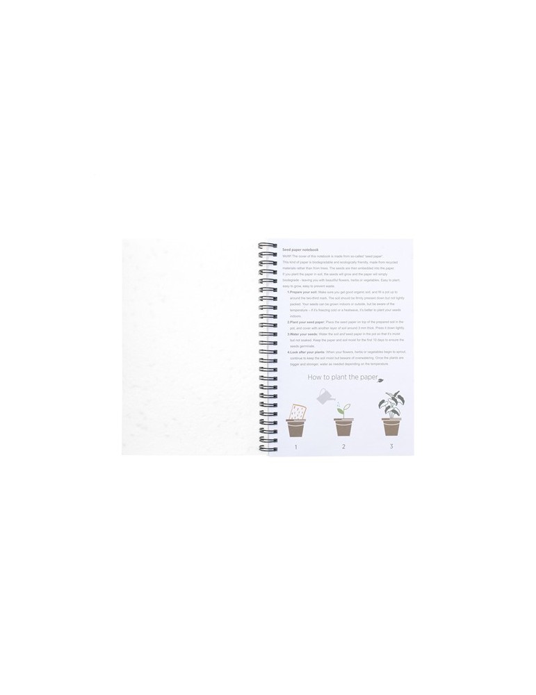 Seed Paper Notebook A5 carnet de notes